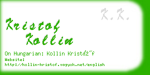 kristof kollin business card